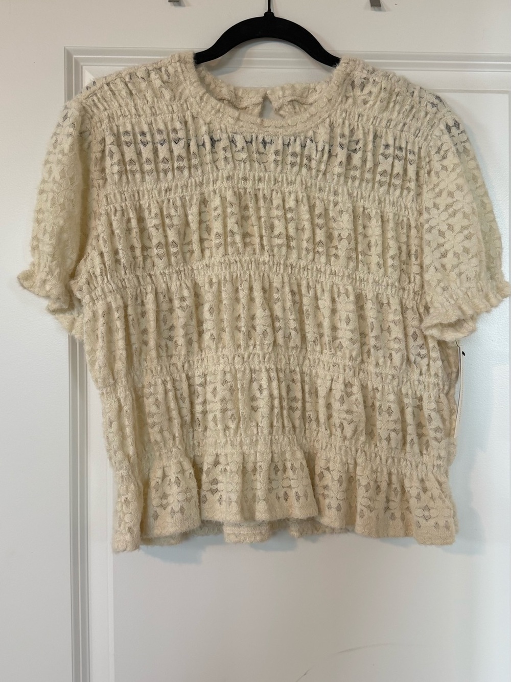 Treasure & Bond Cream Lace Top